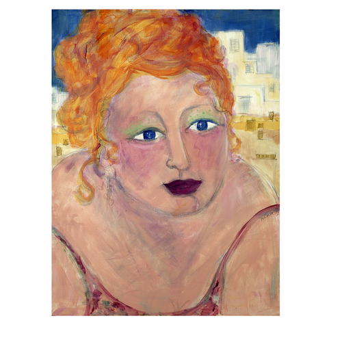 Painting-Figurative-Against A Greecian Sky
