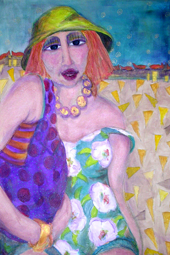 Painting-Figurative-At the Beach