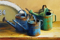 Jim Fetter, realistic,old sprinkling cans - Realism Painting
