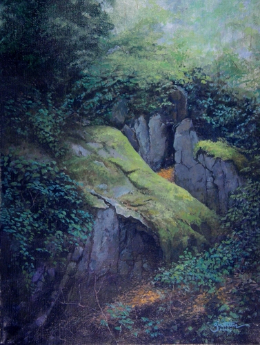 Painting-Acrylic-Silver Mountain
