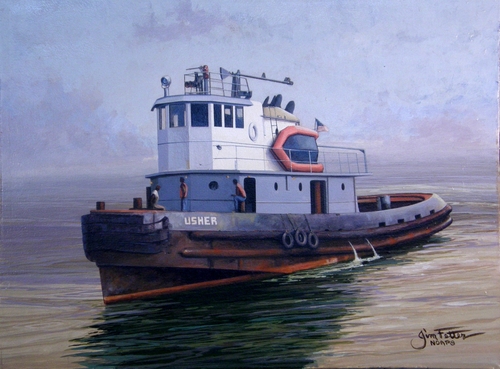 Painting-Acrylic-The Tug Usher