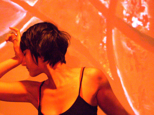 Jasna Burnt Orange Fending Off Crimson