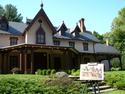 Painting on location at the Grange estate in Havertown, PA, for Tyme Gallery's Plein Air Festival, October, 2010.