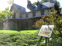 Painting on location at the Grange estate in Havertown, PA, for Tyme Gallery's Plein Air Festival, October, 2010.