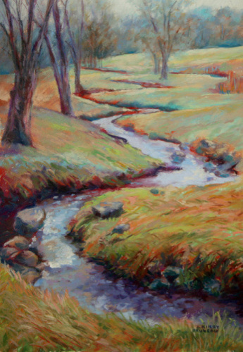 Painting-Pastels-Winding through Winter