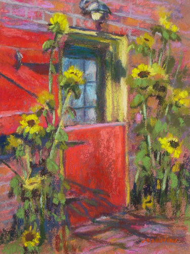 Painting-Pastels-Back Door Blooms