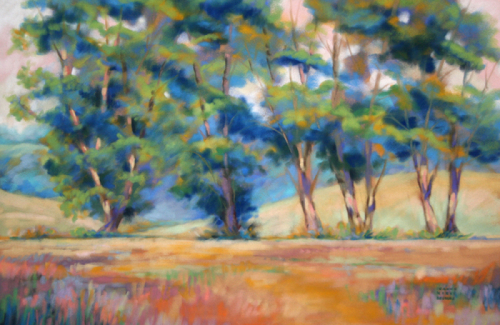 Painting-Pastels-The Line-Up