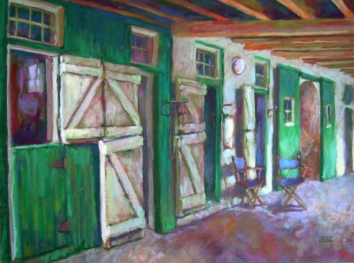 Painting-Pastels-Barn Aisle