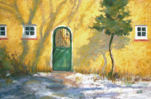 Painting-Pastels-The Yellow Wall