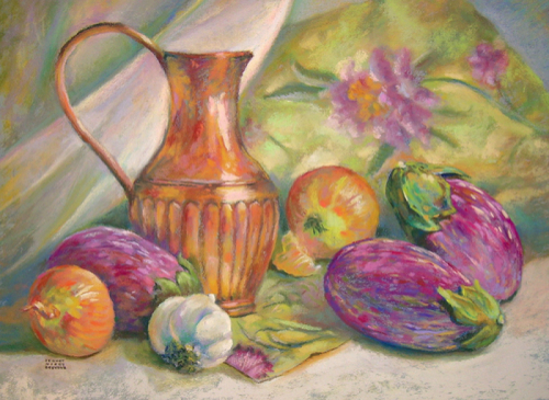 Painting-Pastels-Aubergines