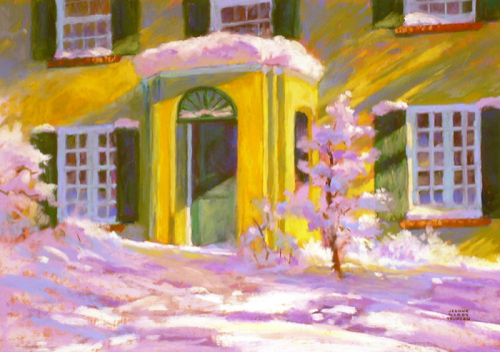 Painting-Pastels-Snow Makes a Grand Entrance