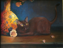 Burmese With Ming Vase