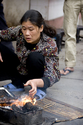 Photography-coal cooking on street