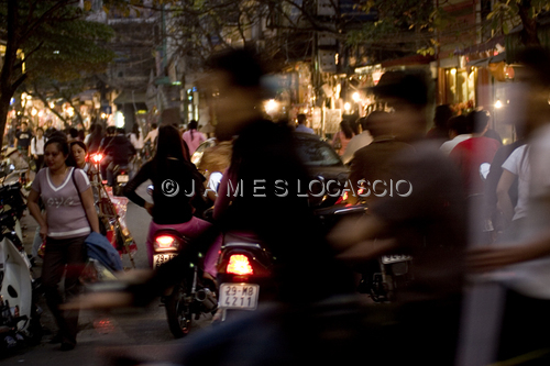 Photography-dusk street scene