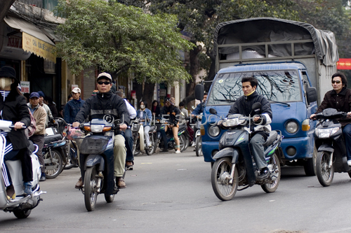 Photography-scooter crossing