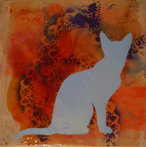 Painting-Blue Cat