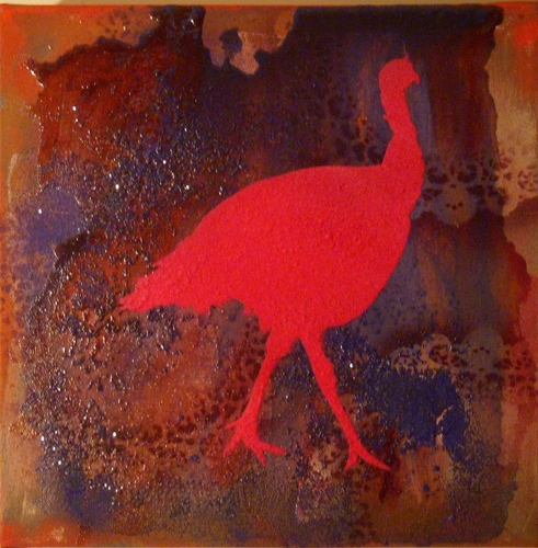 Painting-Hot Pink Turkey