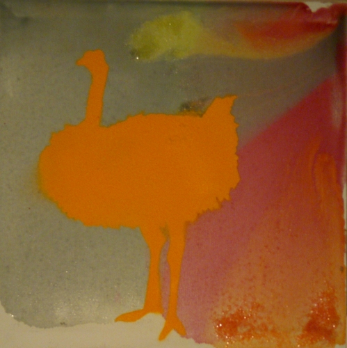 Painting-Mango Ostrich