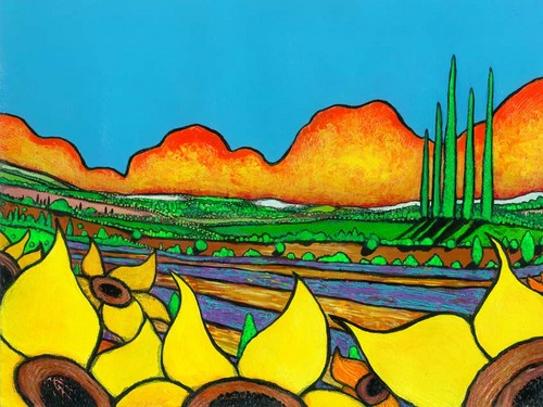 Painting-Tuscan Lavender Fields #1