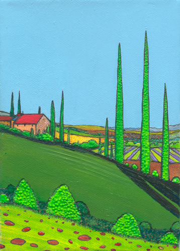 Painting-Landscape-Summer in Tuscany #5