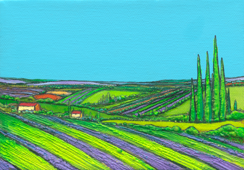 Painting-Landscape-Summer in Tuscany #6