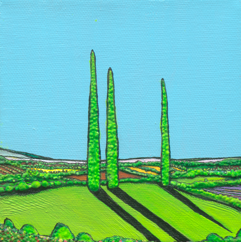 Painting-Landscape-Summer in Tuscany #3