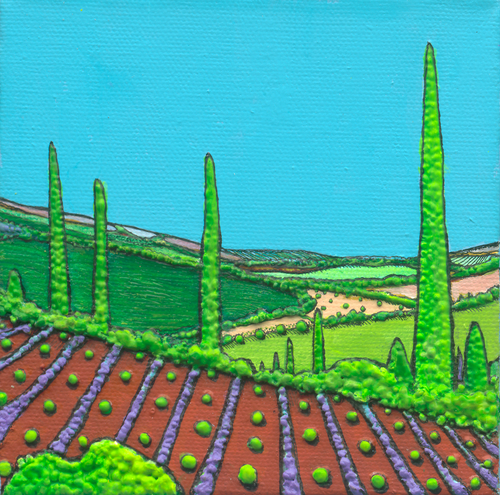 Painting-Landscape-Summer in Tuscany #2
