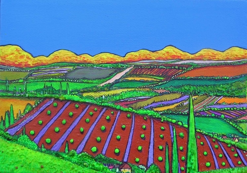 Painting-Landscape-Summer in Tuscany #17