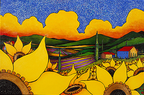 Mixed Media-Lavender Fields of Provence #8