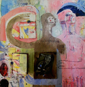 Painting--Oil-Abstractle lapin 