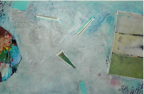 Mixed Media-Non-representational-Round Palette