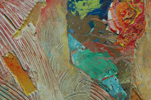 Mixed Media-Non-representational-Green Palette I, Detail