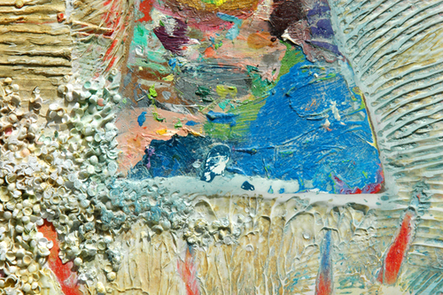 Mixed Media-Non-representational-Blue Palette I, Detail