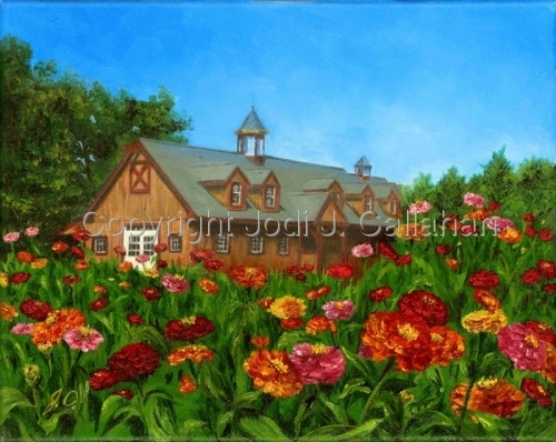 Painting-Zinnias