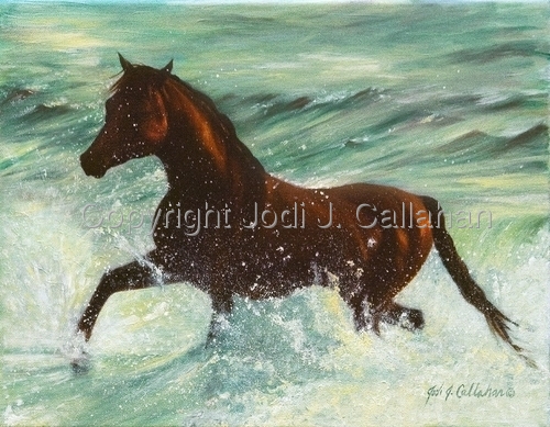 Painting-Animals-Frolicking in The Surf