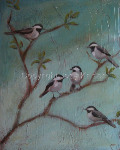 Five Chickadees