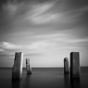 black and white, long exposure, seascape, minimalist, meditative - Seascape Photography