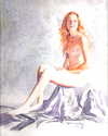 Painting--Watercolor-FigurativeSeated Nude