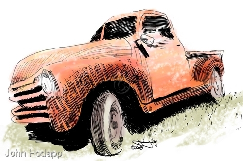 Illustration-An old truck