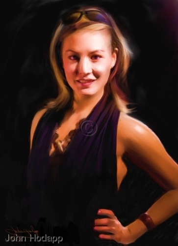 Painting-Portrait-Angela in Black