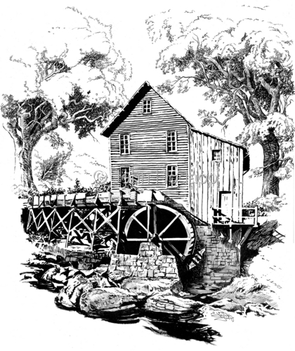 Illustration-Grist Mill