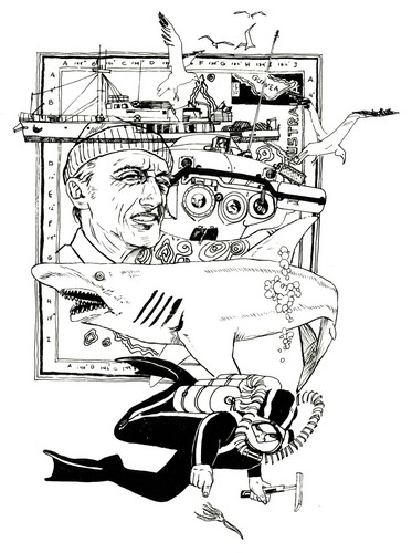 Drawing-Animals-Jacques Cousteau