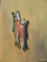 John Abisch - Still Life Painting John J. Abisch, Qubec, Canada, brook trout, fish, still life - Still Life Painting