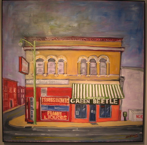 Painting-Cityscape-The Green Beetle