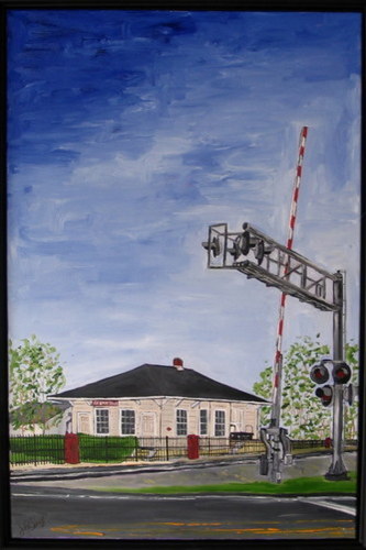 Painting-Cityscape-Germantown Train Station