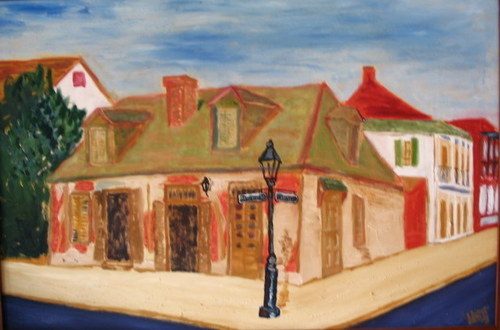 Painting-Cityscape-Jean Lafittes Bar