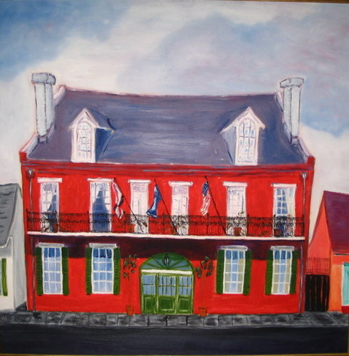 Painting-Cityscape-Where the Tattooed Man Lives