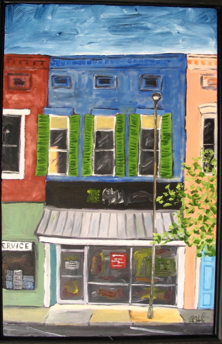 Painting-Cityscape-Green Shutters