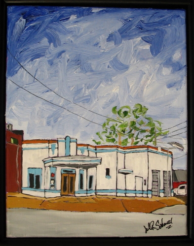 Painting-Cityscape-Gas Station