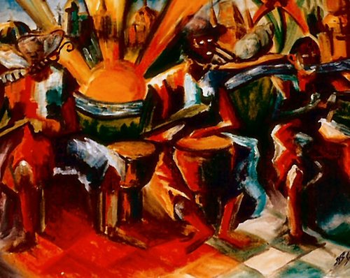 Painting-Abstract-Drummers